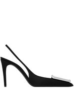 Saint Laurent escarpins Avenue 95 mm à bride arrière - Noir