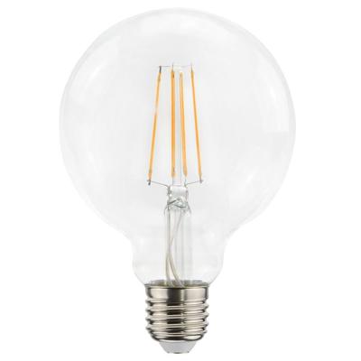 LED Filament lamp E27 - 9 Watt 1055 Lumen - G95 - 2700K Warmwit licht - Dimbaar - Helder glas