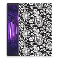 Lenovo Tab M10 Plus | Siliconen hoesje | Black Flowers