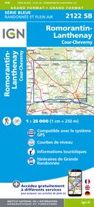 Wandelkaart - Topografische kaart 2122SB Romorantin-Lanthenay | IGN -