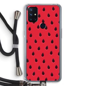 Watermelon: OnePlus Nord N10 5G Transparant Hoesje met koord