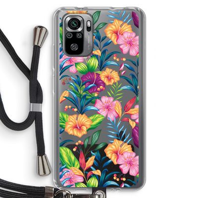 Tropisch 2: Xiaomi Redmi Note 10S Transparant Hoesje met koord