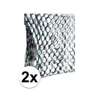 2x stuks Camouflage netten army thema van 240 cm