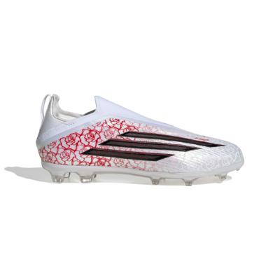adidas F50 Lamine Yamal Elite Veterloze Gras Voetbalschoenen (FG) Kids Wit Felrood Zwart