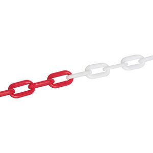 Fixman Plastic ketting | 6 mm x 5 m, rood/wit - 615292
