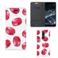 Nokia 5.1 (2018) | Flip Style Cover | Pink Macarons