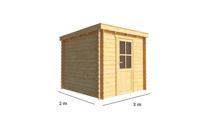 Tuinhuisje Blokhut Els 300 cm bij 200 cm diep Lessenaarsdak - Warentuin collection