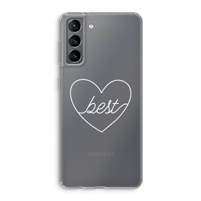 Best heart pastel: Samsung Galaxy S21 Transparant Hoesje