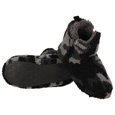 Pantoffels / sloffen camouflage - army antraciet - kinderen - maat 25-26 - hoog model - legerprint