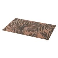 Secret de Gourmet tafel placemats Palm Tree - grijs/bruin - linnen mix - 45 x 30 cm