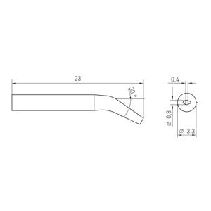 Weller RTM 008 S X MS Soldeerpunt Beitelvorm, Gebogen Grootte soldeerpunt 0.8 mm Lengte soldeerpunt: 23 mm Inhoud: 1 stuk(s)