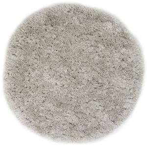 Floki - Hoogpolig Vloerkleed - Zilver-Ø 120 cm