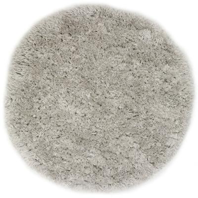 Floki - Hoogpolig Vloerkleed - Zilver-Ø 120 cm