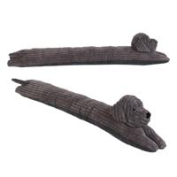 Hond Tochtstopper - 2x - 90 cm - antraciet - polyester - isolerend - tochtrol