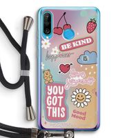 Positivity: Huawei P30 Lite Transparant Hoesje met koord