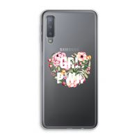 GRL PWR Flower: Samsung Galaxy A7 (2018) Transparant Hoesje