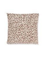 HEMA Kussenhoes 50x50cm velours stippen bruin (bruin)