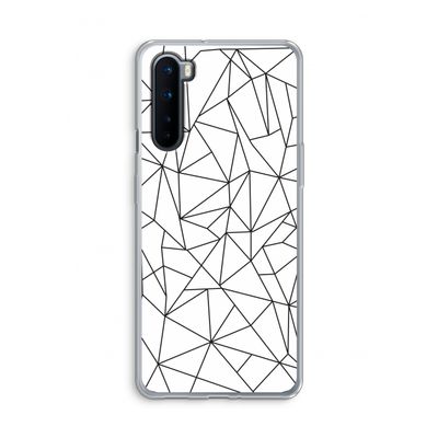 Geometrische lijnen zwart: OnePlus Nord Transparant Hoesje
