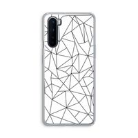 Geometrische lijnen zwart: OnePlus Nord Transparant Hoesje