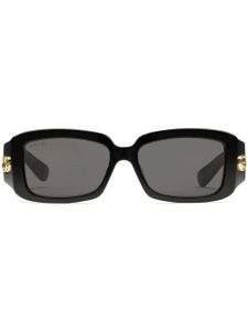 Gucci Eyewear lunettes de soleil GG à monture rectangulaire - Noir