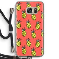 Ananas: Samsung Galaxy S7 Transparant Hoesje met koord