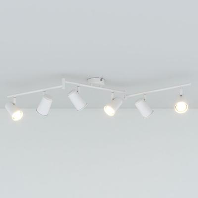 Riga - LED plafondlamp - 30 Watt 2400 Lumen - 6 spots - 4000K Neutraal wit - Draaibaar en dimbaar - GU10 - Kantelbaar - Plafondspot - IP20 Voor binnen - Wit