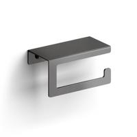 Fold toiletrolhouder met cover, gunmetal geb. PVD