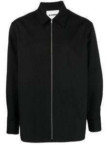 Jil Sander surchemise à col pointu - Noir