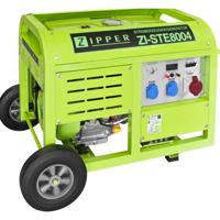 Zipper ZI-STE8004 4-takt Aggregaat 9.3 kW 230 V, 400 V 95 kg 7000 W Zipper ZI-STE8004 4-takt Aggregaat 9.3 kW 230 V, 400 V 95 kg 7000 W