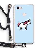 Eenhoorn: Pixel 3 XL Transparant Hoesje met koord