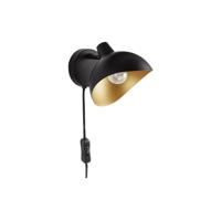 Lyora WandlampGeti zwart met gouden binnenkant - 9555806