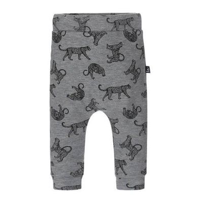Babystyling baby slim fit broek met dierenprint grijs/zwart Babystyling baby slim fit broek met dierenprint grijs/zwart