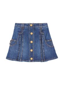 Balmain Kids jupe patineuse en jean - Bleu