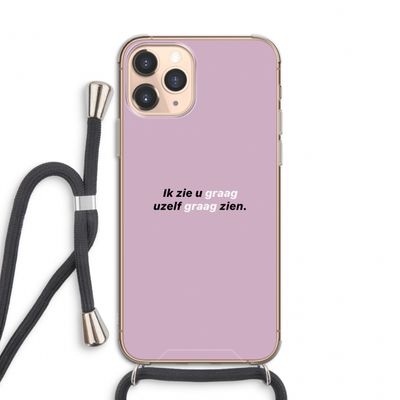uzelf graag zien: iPhone 11 Pro Transparant Hoesje met koord