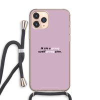 uzelf graag zien: iPhone 11 Pro Transparant Hoesje met koord