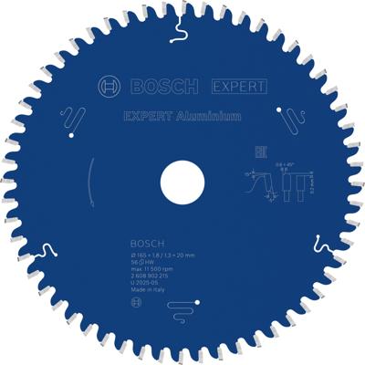 Bosch Accessoires EXPERT Aluminium Cirkelzaagblad | 165 x 1,8/1,3 x 20 mm | T56 - 2608902215