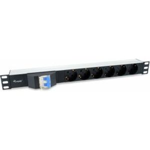 Equip 333312 energiedistributie 1U Zwart 6 AC-uitgang(en)
