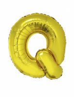 Folieballon Goud Letter 'Q' groot