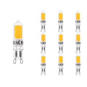 Set van 10 G9 LED Lampen - 2.2 Watt - 250 Lumen - 3000K Warm wit licht