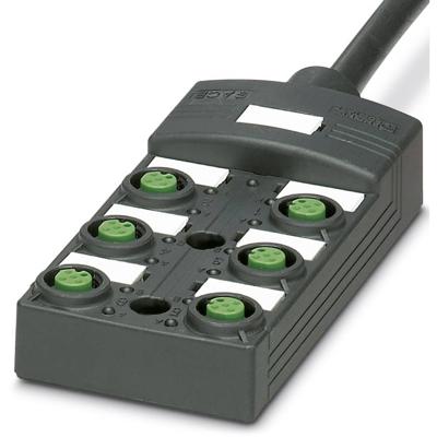 Phoenix Contact SACB-6/12-10,0PUR SCO P 1452495 Passieve sensor/actorbox M12-verdeler met kunststof schroefdraad 1 stuk(s)