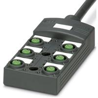 Phoenix Contact SACB-6/12-10,0PUR SCO P 1452495 Passieve sensor/actorbox M12-verdeler met kunststof schroefdraad 1 stuk(s)