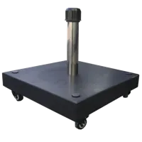 Parasolvoet op 4 wielen, 60kg graniet zwart Parasolvoet op 4 wielen, 60kg graniet zwart