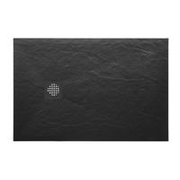 Douchebak Wiesbaden Stonea | 80x90x3 cm | Excl.Sifon | Composiet | Antislip | Mat zwart