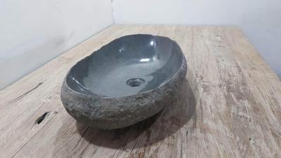 Aufsatzwaschbecken aus Flussstein RVL250302, 57x36x15 cm