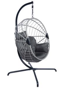 Hangstoelset 'Egg Luxe' Grey - Grijs - 160 kg - Tropilex
