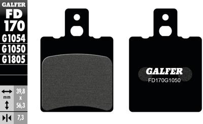 GALFER Brake pad fd170 g1050 organic