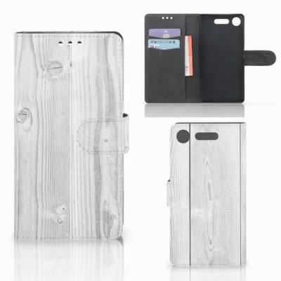 Sony Xperia XZ1 | Book Style Case | White Wood