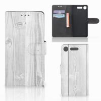 Sony Xperia XZ1 | Book Style Case | White Wood