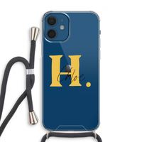 Amber Script: iPhone 12 Transparant Hoesje met koord