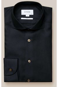 ETON Slim Fit Overhemd Marine, Effen